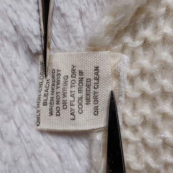 Anthropologie Sleeping on Snow Cream Bird Embroidered Knit Shrug Sweater M/L - Picture 9 of 9